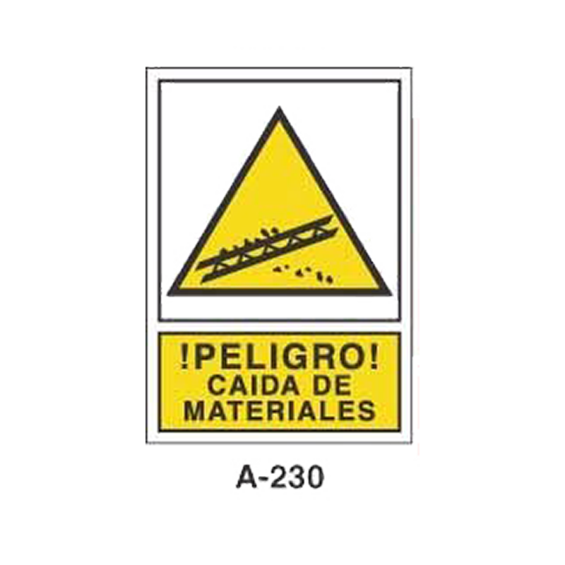 Placa de Aviso de Peligro Tipo 1 (Placa - Clase B)//Warning & Danger Signboard Type 1 (Plastic Sheet - Class B)