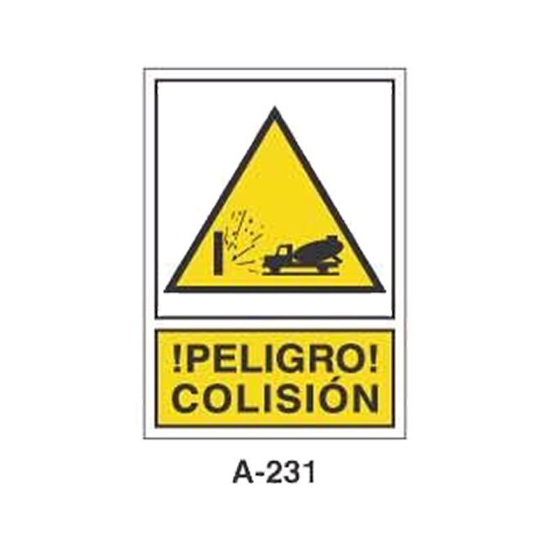 Placa de Aviso de Peligro Tipo 1 (Placa - Clase B)//Warning & Danger Signboard Type 1 (Plastic Sheet - Class B)