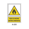 Placa de Aviso de Peligro Tipo 1 (Lámina - Clase A)//Warning & Danger Signboard Type 1 (Plastic Sheet - Class A)