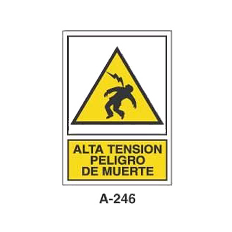 Placa de Aviso de Peligro Tipo 2 (Placa - Clase B)//Warning & Danger Signboard Type 2 (Plastic Sheet - Class B)