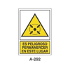 Placa de Aviso de Peligro Tipo 3 (Lámina - Clase A)//Warning & Danger Signboard Type 3 (Plastic Sheet - Class A)