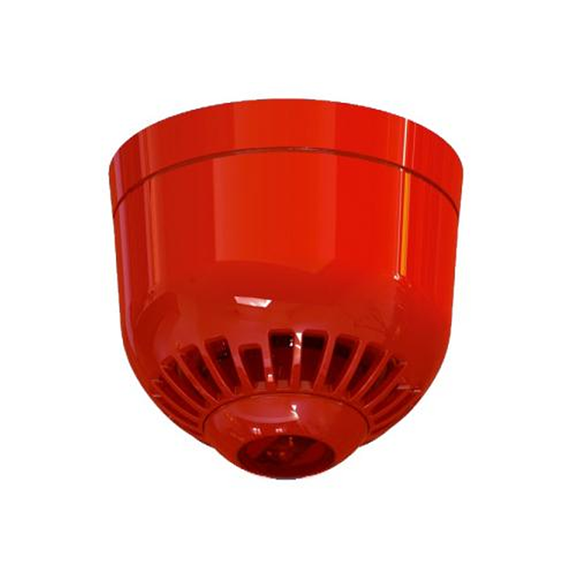 Sirena de Incendio KILSEN® Multi-Tono Roja de Techo//KILSEN® Red Multi-Tone Fire Sounder for ceiling
