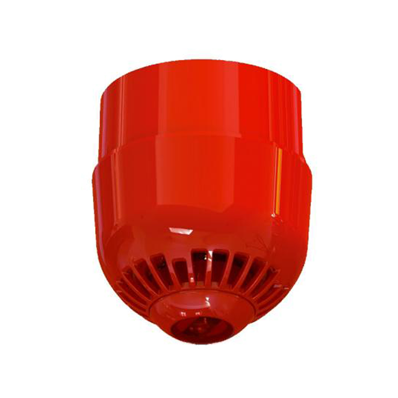 Sirena Multi-Tono KILSEN® con Flash Estroboscópico Rojo para Techo//KILSEN® Multi-Tone Sounder with Red Strobe Light for ceiling