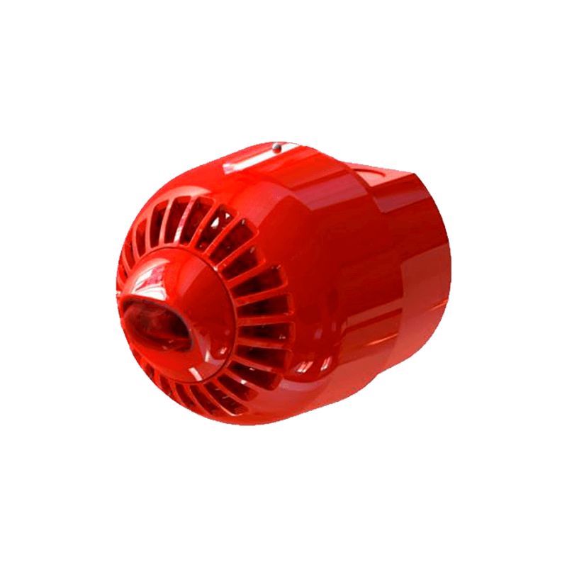 Sirena Multi-Tiono UTC™ Aritech™ Roja con Flash (Pared)  de Base Alta para Tubo Visto - Exterior//UTC™ Aritech™ 2000 Series Wall Mount Sounder/VAD, Multi-Tone, Deep Base, RED Flash
