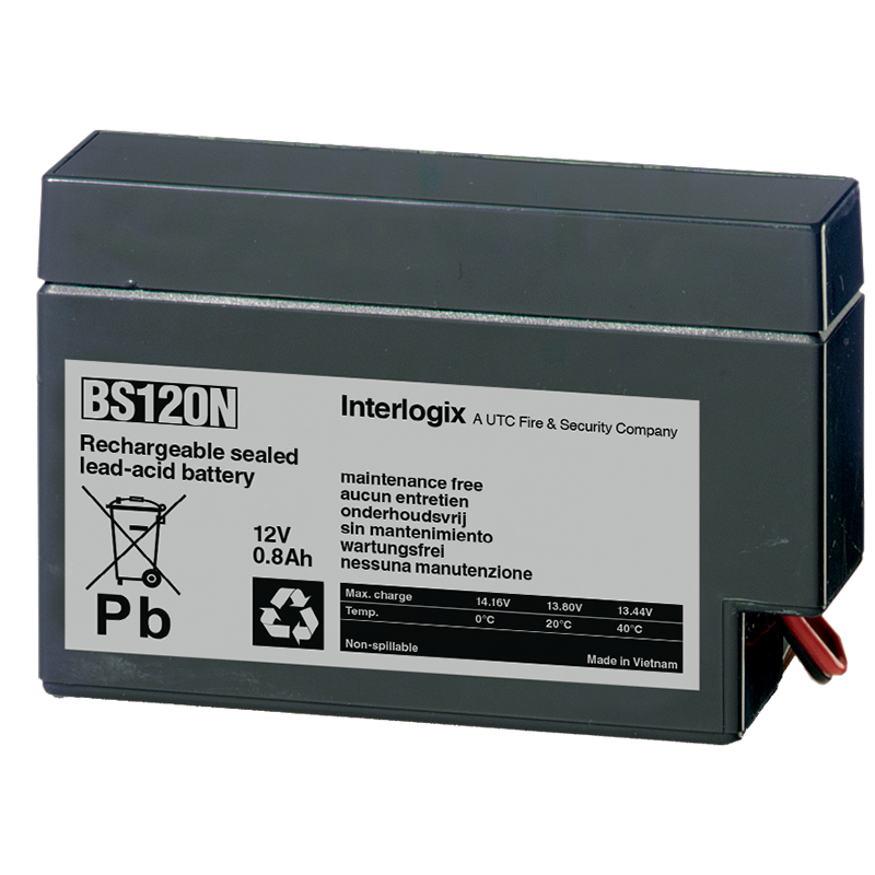 Batería de Plomo UTC™ Interlogix® 12VDC 0.8Ah//UTC™ Interlogix® Lead Battery 12VDC 0.8Ah