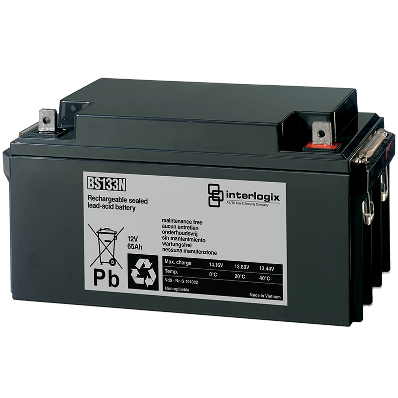 Batería de Plomo UTC™ Interlogix® 12VDC 65Ah//UTC™ Interlogix® Lead Battery 12VDC 65Ah