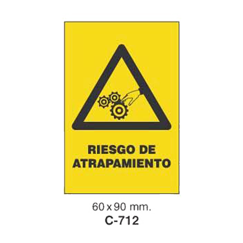 Cartel Adhesivo de Seguridad para Indicaciones de Oficinas y de Peligro//Adhesive Safety Signboard for Office and Danger Instructions