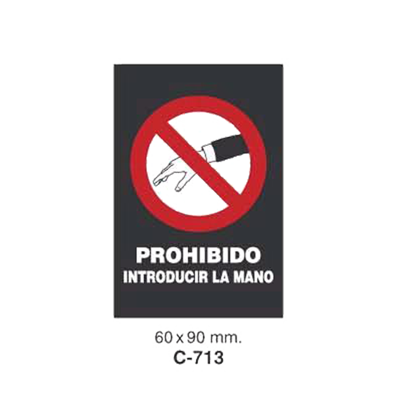 Cartel Adhesivo de Seguridad para Indicaciones de Oficinas y de Peligro//Adhesive Safety Signboard for Office and Danger Instructions