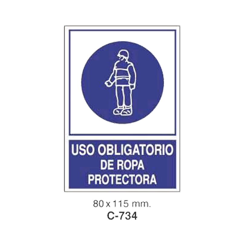 Cartel Adhesivo de Seguridad para Indicaciones de Obra//Adhesive Safety Signboard for Work Instructions