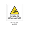 Cartel Adhesivo de Seguridad para Indicaciones de Obra//Adhesive Safety Signboard for Work Instructions