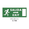 Cartel Adhesivo de Seguridad para Indicaciones de Obra y de Evacuación//Adhesive Safety Signboard for Work and Evacuation Instructions
