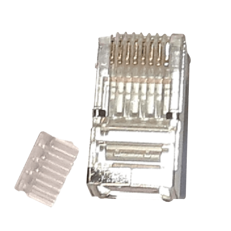 Conector RJ45 Macho UTP Cat6 con Guía//Cat6 UTP Male RJ45 Connector with Guide