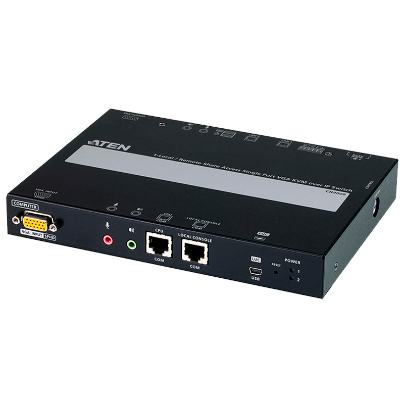 Switch KVM ATEN™ a través de IP VGA de un solo Puerto para Acceso a Recurso Compartido Local/Remoto//ATEN™ 1-Local/Remote Share Access Single Port VGA KVM over IP Switch 