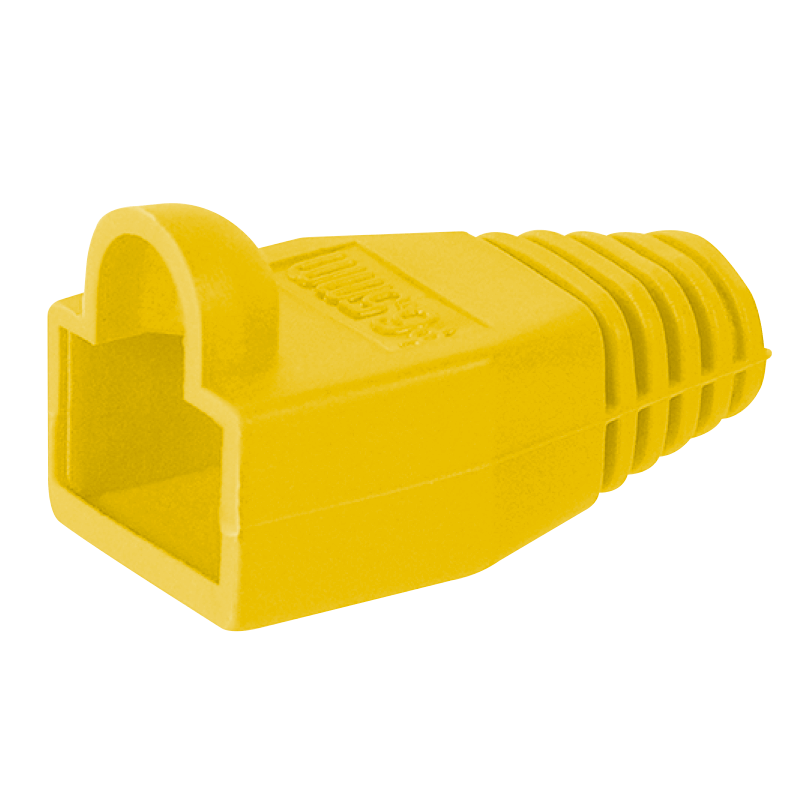 Capuchón Amarillo en PVC para Conectores RJ45//Yellow PVC Protector for RJ45 Connectors