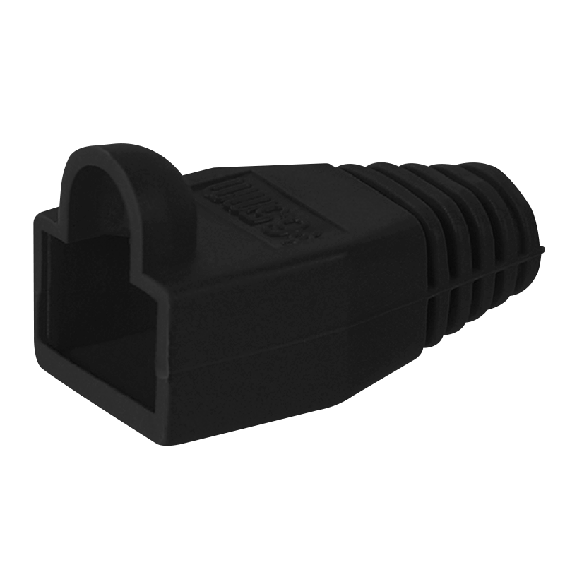 Capuchón Negro en PVC para Conectores RJ45//Black PVC Protector for RJ45 Connectors