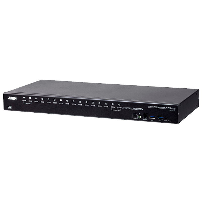 Switch KVM ATEN™ USB 3.0 4K DisplayPort de 16 Puertos//ATEN™ 16-Port USB 3.0 4K DisplayPort KVM Switch