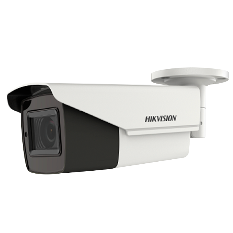 Cámara Bullet HIKVISION™ HD-TVI 8MPx 2.7-13.5mm Motorizada con IR 80m//HIKVISION™ HD-TVI 8MPx 2.7-13.5mm Motor-Driven Bullet Camera with IR 80m