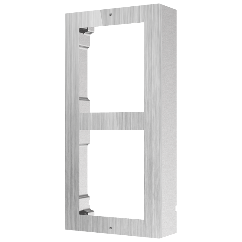 Marco para Interfonos IP HIKVISION™ de 2 Módulos (Superficie) - Acero Inoxidable AISI-304//2-Module Frame for HIKVISION™ IP Intercom (Surface Mount) - AISI-304 Stainless Steel