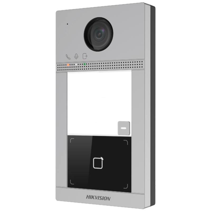 Video-Interfono IP HIKVISION™ con 1 Pulsador y RFID MIFARE™ (WiFi) - Aluminio//HIKVISION™ IP Video Intercom with 1 Push Button and MIFARE ™ RFID (WiFi) - Aluminum