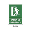 Placa de Emergencia/Evacuación Tipo 1 (Lámina - Clase A)//Emergency/Evacuation Signboard Type 1 (Plastic Sheet - Class A)