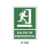 Placa de Emergencia/Evacuación Tipo 1 (Lámina - Clase A)//Emergency/Evacuation Signboard Type 1 (Plastic Sheet - Class A)