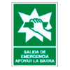 Placa de Emergencia/Evacuación Tipo 1 (Lámina - Clase A)//Emergency/Evacuation Signboard Type 1 (Plastic Sheet - Class A)