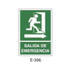 Placa de Emergencia/Evacuación Tipo 1 (Lámina - Clase A)//Emergency/Evacuation Signboard Type 1 (Plastic Sheet - Class A)