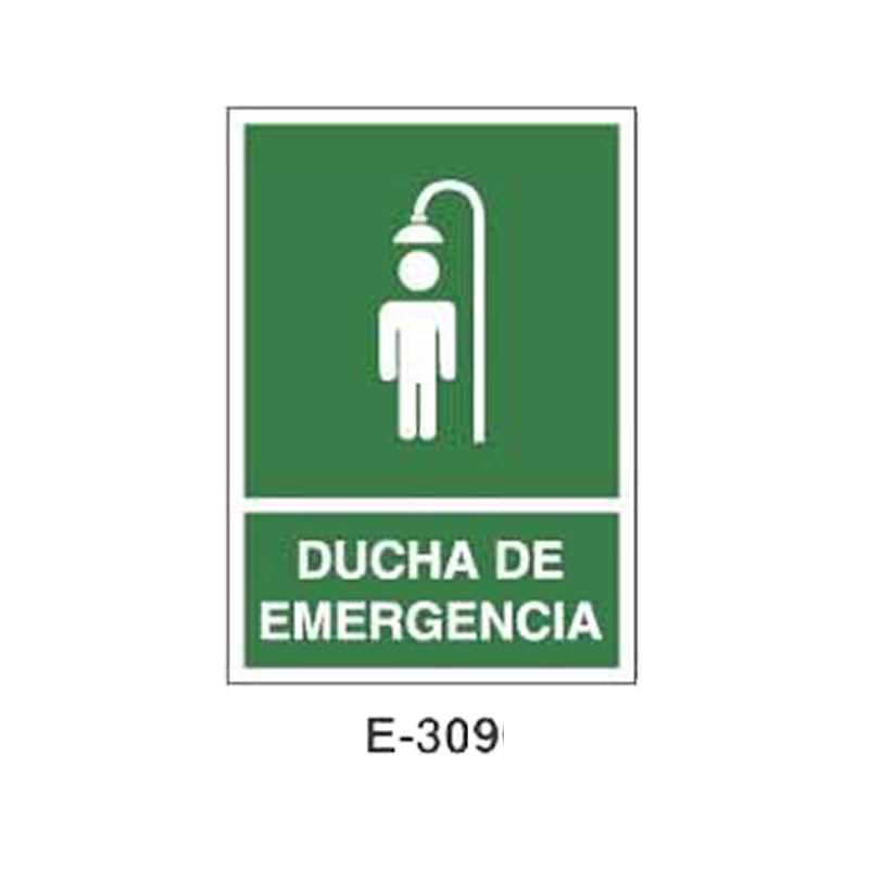 Placa de Emergencia/Evacuación Tipo 1 (Placa - Clase B)//Emergency/Evacuation Signboard Type 1 (Plastic Sheet - Class B)