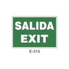 Placa de Emergencia/Evacuación Tipo 1 (Placa - Clase B)//Emergency/Evacuation Signboard Type 1 (Plastic Sheet - Class B)