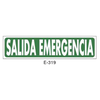 Placa de Emergencia/Evacuación Tipo 1 (Lámina - Clase A)//Emergency/Evacuation Signboard Type 1 (Plastic Sheet - Class A)