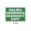 Placa de Emergencia/Evacuación Tipo 1 (Lámina - Clase A)//Emergency/Evacuation Signboard Type 1 (Plastic Sheet - Class A)