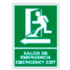 Placa de Emergencia/Evacuación Tipo 1 (Lámina - Clase A)//Emergency/Evacuation Signboard Type 1 (Plastic Sheet - Class A)