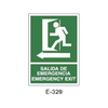 Placa de Emergencia/Evacuación Tipo 1 (Lámina - Clase A)//Emergency/Evacuation Signboard Type 1 (Plastic Sheet - Class A)