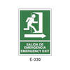 Placa de Emergencia/Evacuación Tipo 1 (Lámina - Clase A)//Emergency/Evacuation Signboard Type 1 (Plastic Sheet - Class A)