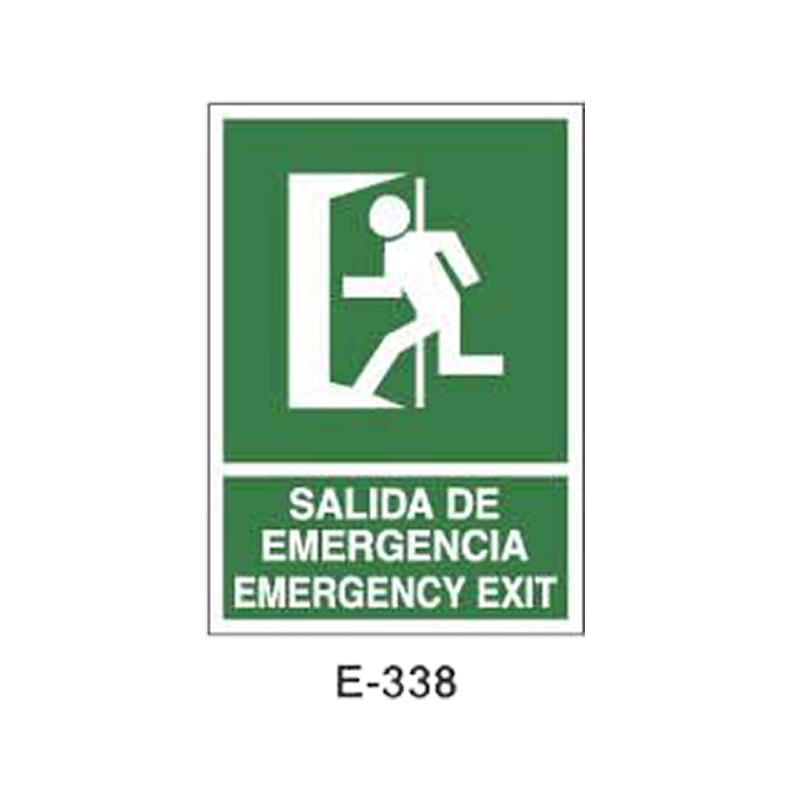 Placa de Emergencia/Evacuación Tipo 2 (Lámina - Clase A)//Emergency/Evacuation Signboard Type 2 (Plastic Sheet - Class A)