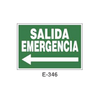 Placa de Emergencia/Evacuación Tipo 2 (Lámina - Clase A)//Emergency/Evacuation Signboard Type 2 (Plastic Sheet - Class A)