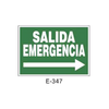 Placa de Emergencia/Evacuación Tipo 2 (Lámina - Clase A)//Emergency/Evacuation Signboard Type 2 (Plastic Sheet - Class A)