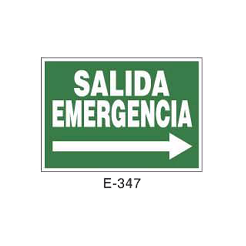 Placa de Emergencia/Evacuación Tipo 2 (Placa - Clase B)//Emergency/Evacuation Signboard Type 2 (Plastic Sheet - Class B)