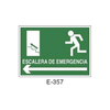 Placa de Emergencia/Evacuación Tipo 2 (Placa - Clase B)//Emergency/Evacuation Signboard Type 2 (Plastic Sheet - Class B)