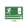 Placa de Emergencia/Evacuación Tipo 2 (Lámina - Clase A)//Emergency/Evacuation Signboard Type 2 (Plastic Sheet - Class A)