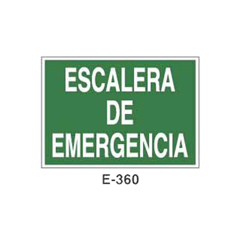 Placa de Emergencia/Evacuación Tipo 2 (Lámina - Clase A)//Emergency/Evacuation Signboard Type 2 (Plastic Sheet - Class A)