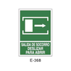 Placa de Emergencia/Evacuación Tipo 2 (Lámina - Clase A)//Emergency/Evacuation Signboard Type 2 (Plastic Sheet - Class A)