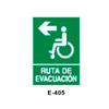 Placa de Emergencia/Evacuación para Minusválidos (Lámina - Clase A)//Emergency/Evacuation Signboard for Disabled People (Plastic Sheet - Class A)