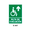 Placa de Emergencia/Evacuación para Minusválidos (Lámina - Clase A)//Emergency/Evacuation Signboard for Disabled People (Plastic Sheet - Class A)