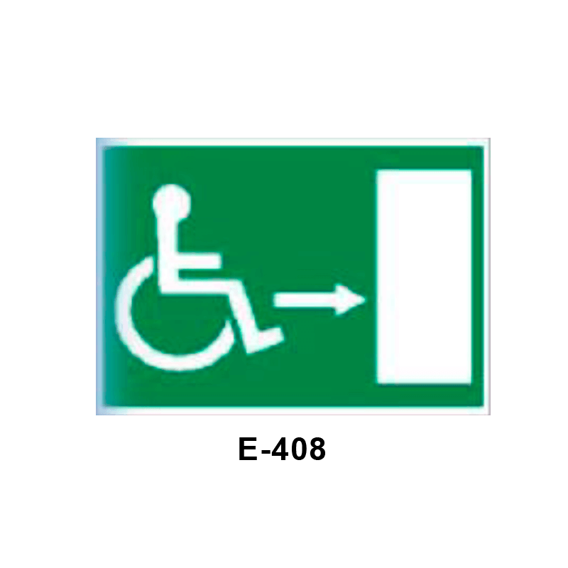 Placa de Emergencia/Evacuación para Minusválidos (Metacrilato)//Emergency/Evacuation Signboard for  Disabled People (Methacrylate Sheet)