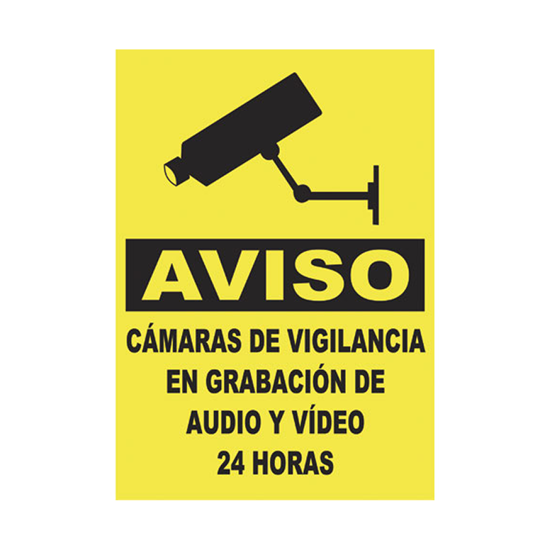 Placa CCTV de Exterior (Español)//Outdoor CCTV Plate (Spanish)