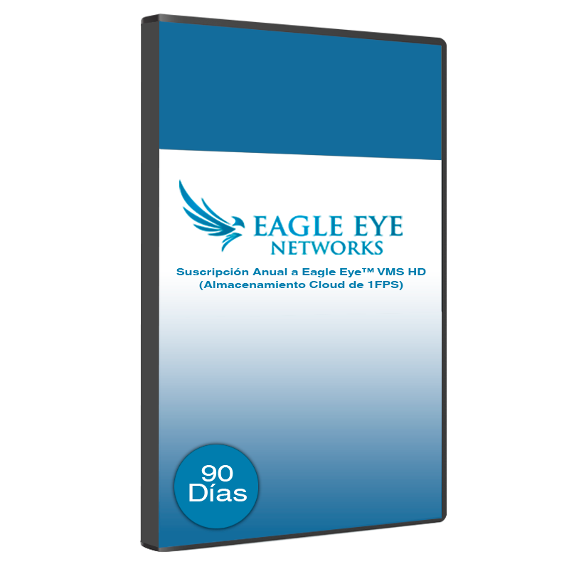Suscripción Anual a Eagle Eye™ VMS HD (Almacenamiento Cloud de 1FPS por 90 días)//Eagle Eye™ VMS HD 90 Days of 1FPS Cloud Recording Yearly Suscription