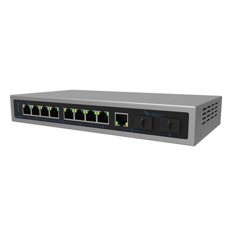 Switch Gestionable PoE+ Eagle Eye™ de 8 Puertos (+2 Uplink) - 120W//Eagle Eye™ 8-Port (+2 Uplink) PoE+ Managed Switch - 120W