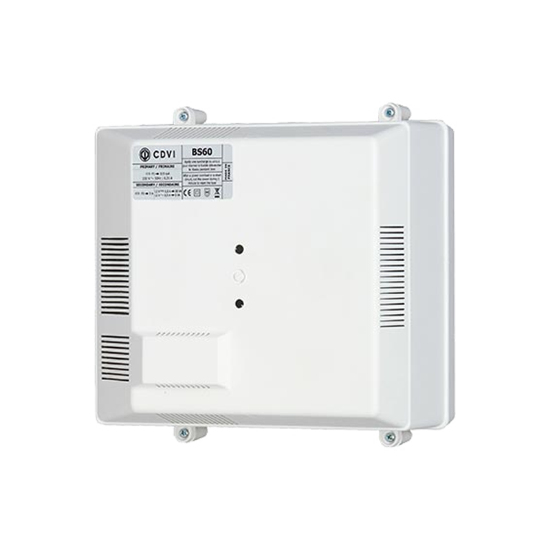 Fuente CDVI® BS60 con Conexión a Bateria de Respaldo (12VDC/1.5Amp)//CDVI® BS60 Regulated Power Supply Unit