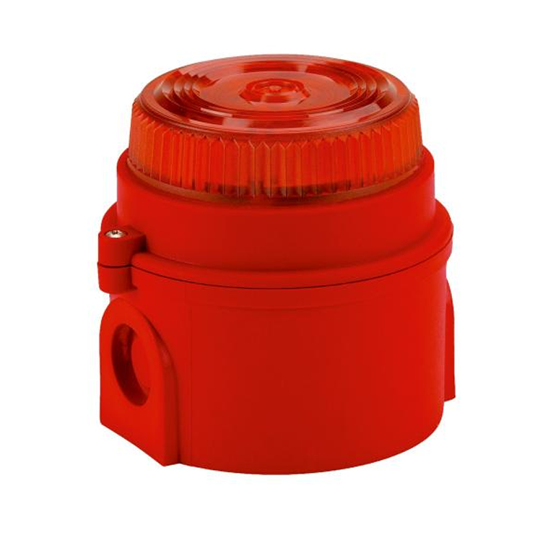 Flash Estrob. de LED, Intrínsec. Seguro con Lente Roja//LED Strobe Light, Intrinsically Safe with Red Lens